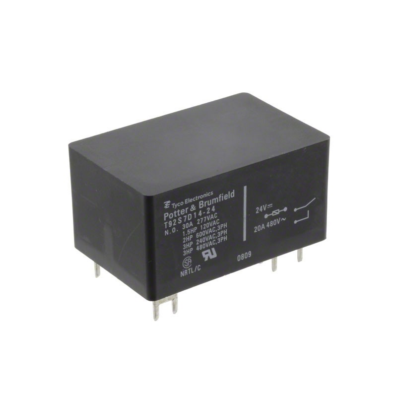 1 pcs : T92S7D12-24 - RELAY GEN PURPOSE DPST 30A 24V