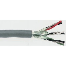 1 Reel of 30 M - Alpha Wire Twisted Pair Data Cable, 3 Pairs, 0.23 mm², 6 Cores, 24 AWG, Screened, 30m, Grey Sheath
