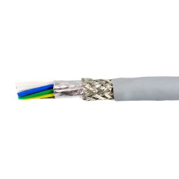 1 Reel of 30 M - Alpha Wire EcoCable Mini Control Cable, 10 Cores, 0.24 mm², ECO, Screened, 30m, Grey mPPE Sheath, 24 AWG