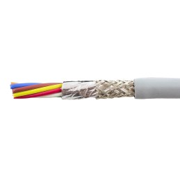 1 Reel of 30 M - Alpha Wire EcoCable Mini Control Cable, 8 Cores, 0.09 mm², ECO, Screened, 30m, Grey mPPE Sheath, 28 AWG