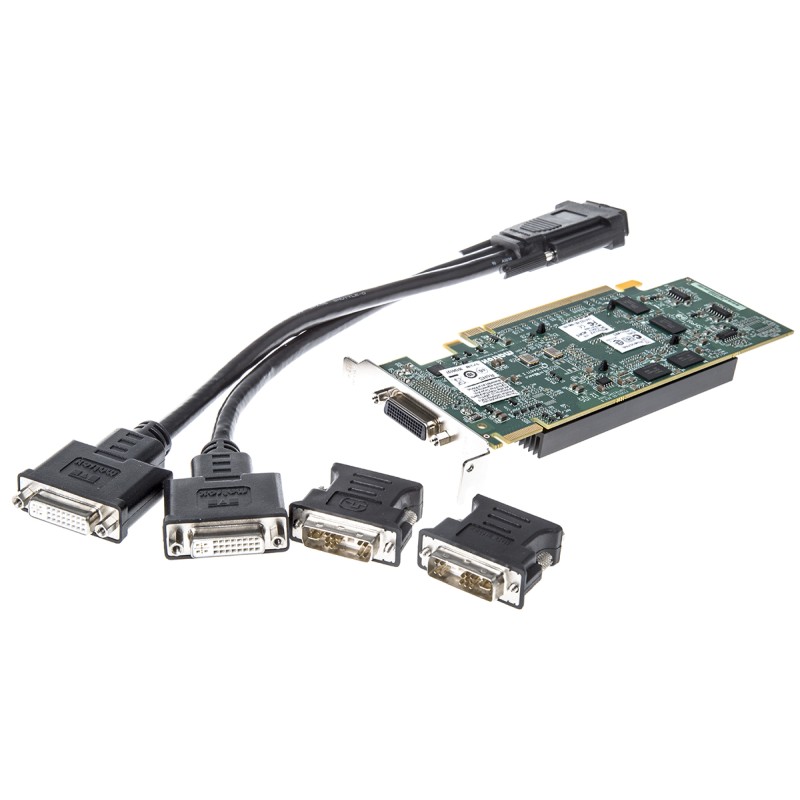 1 pcs - Matrox PCIe x16 512MB Graphics Card M Series, DDR2 Memory, DVI, VGA Output