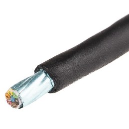 1 Reel of 30 M - Alpha Wire Twisted Pair Data Cable, 3 Pairs, 0.23 mm², 6 Cores, 24 AWG, Screened, 30m, Black Sheath