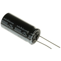 1 pcs - Nichicon 10000μF Aluminium Electrolytic Capacitor 25V dc, Radial, Through Hole - UVY1E103MHD