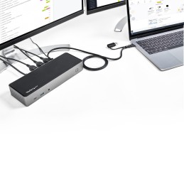 1 pcs - StarTech.com Triple Monitor 4K USB-C Docking Station with DisplayPort, HDMI - 6 x USB ports, USB A, USB C