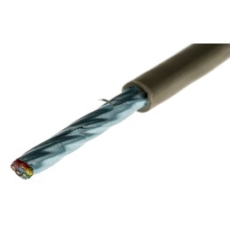 1 Reel of 50 M - Alpha Wire Multicore Data Cable, 0.23 mm², 6 Cores, 24 AWG, Screened, 50m, Grey Sheath