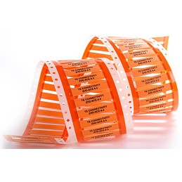 1 Reel of 250 - TE Connectivity ZHD-SCE Yellow Heatshrink Labels, 50mm Width, 250 Qty
