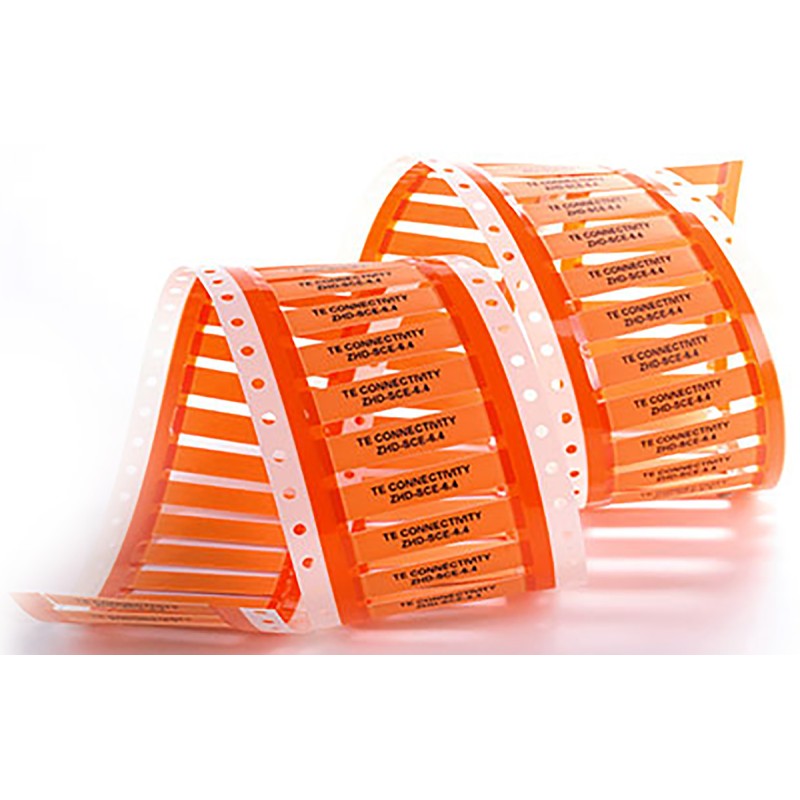 1 Reel of 250 - TE Connectivity ZHD-SCE Yellow Heatshrink Labels, 50mm Width, 250 Qty