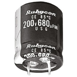 1 pcs - Rubycon 2200μF Aluminium Electrolytic Capacitor 200V dc, Snap-In - 200USG2200MEFCSN35X40