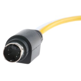 1 pcs - Van Damme Male 4 Pin mini-DIN to Female BNC x 2 DIN Cable 150mm