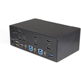 1 pcs - StarTech.com 2 Port Dual Monitor USB HDMI KVM Switch, 3.5 mm Stereo 3840 x 2160 Maximum Resolution