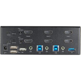 1 pcs - StarTech.com 2 Port Dual Monitor USB HDMI KVM Switch, 3.5 mm Stereo 3840 x 2160 Maximum Resolution