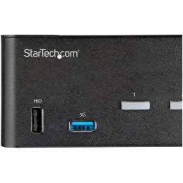 1 pcs - StarTech.com 2 Port Dual Monitor USB HDMI KVM Switch, 3.5 mm Stereo 3840 x 2160 Maximum Resolution