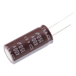 1 pcs - CHEMI-CON 150μF Aluminium Electrolytic Capacitor 400V dc, Radial, Through Hole - EKXJ401ELL151MM40S