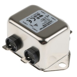 1 pcs - Schaffner, FN2010 10A 250 V ac/dc 0 - 400Hz, Chassis Mount EMI Filter, Fast-On, Single Phase