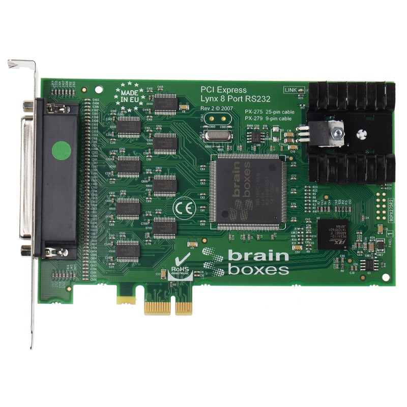 1 pcs - Brainboxes 8 Port PCIe RS232 Serial Card