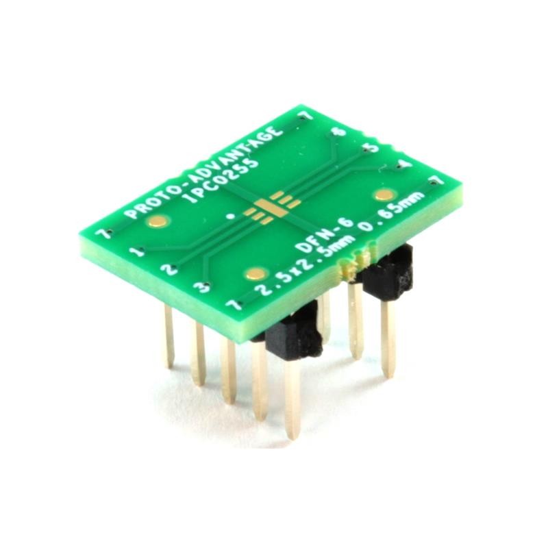 1 pcs : IPC0255 - DFN-6 TO DIP-10 SMT ADAPTER (0.6