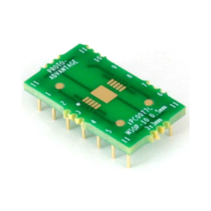 1 pcs : IPC0077C - MSOP-10 TO DIP-14 SMT ADAPTER (0