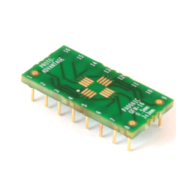 1 pcs : PA0061C - QFN-16 TO DIP-16 SMT ADAPTER (0.