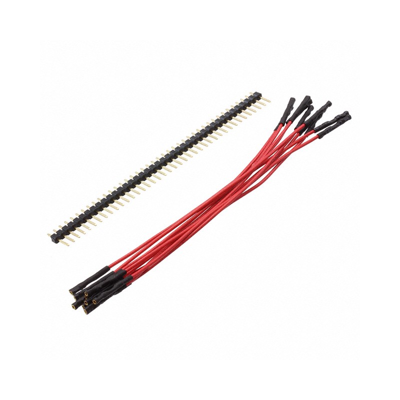 1 pcs : 920-0182-01 - QTY. 10 5' RED FEMALE JUMPERS AN