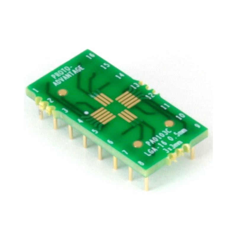 1 pcs : PA0103C - LGA-16 TO DIP-16 SMT ADAPTER (0.