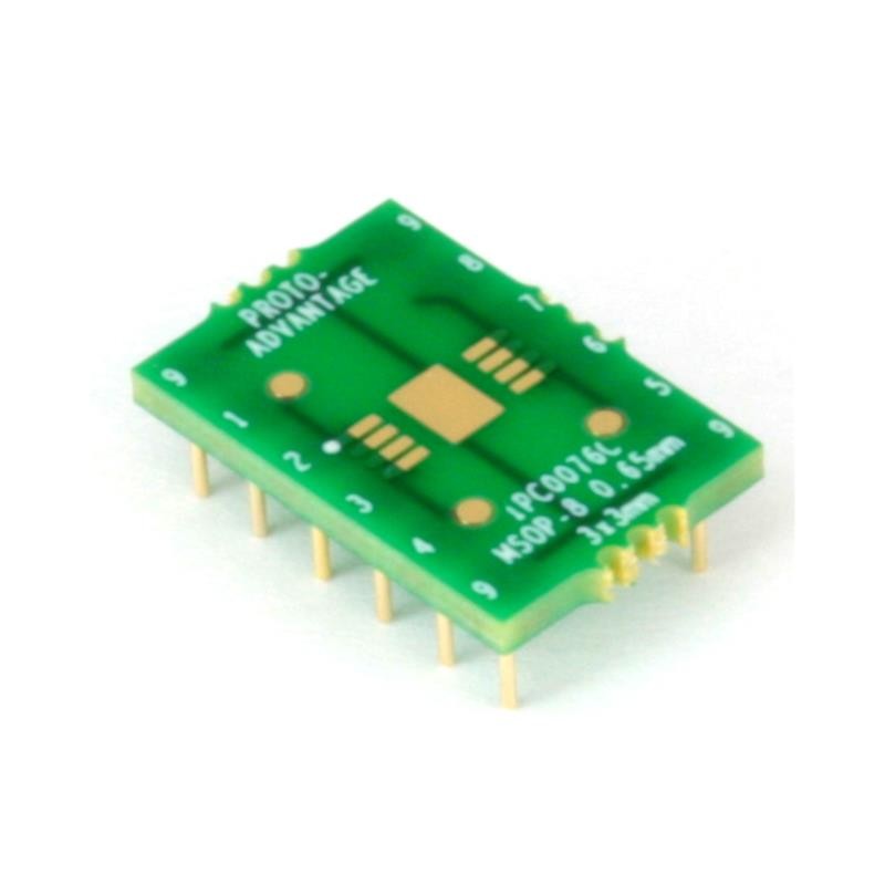 1 pcs : IPC0076C - MSOP-8 TO DIP-12 SMT ADAPTER (0.
