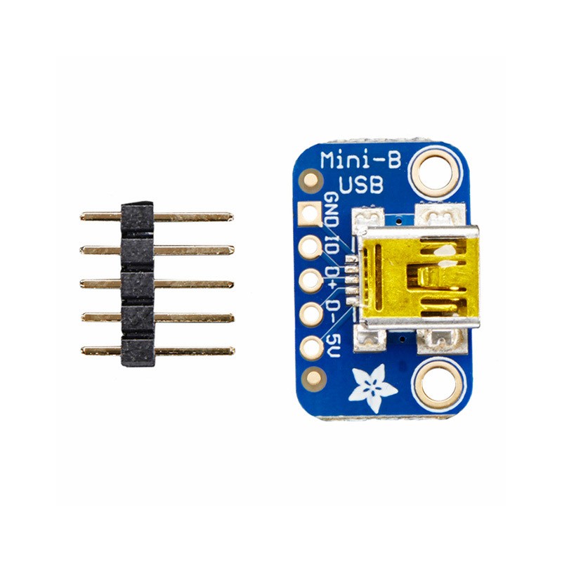 1 pcs : 1764 - USB MINI-B BREAKOUT BOARD