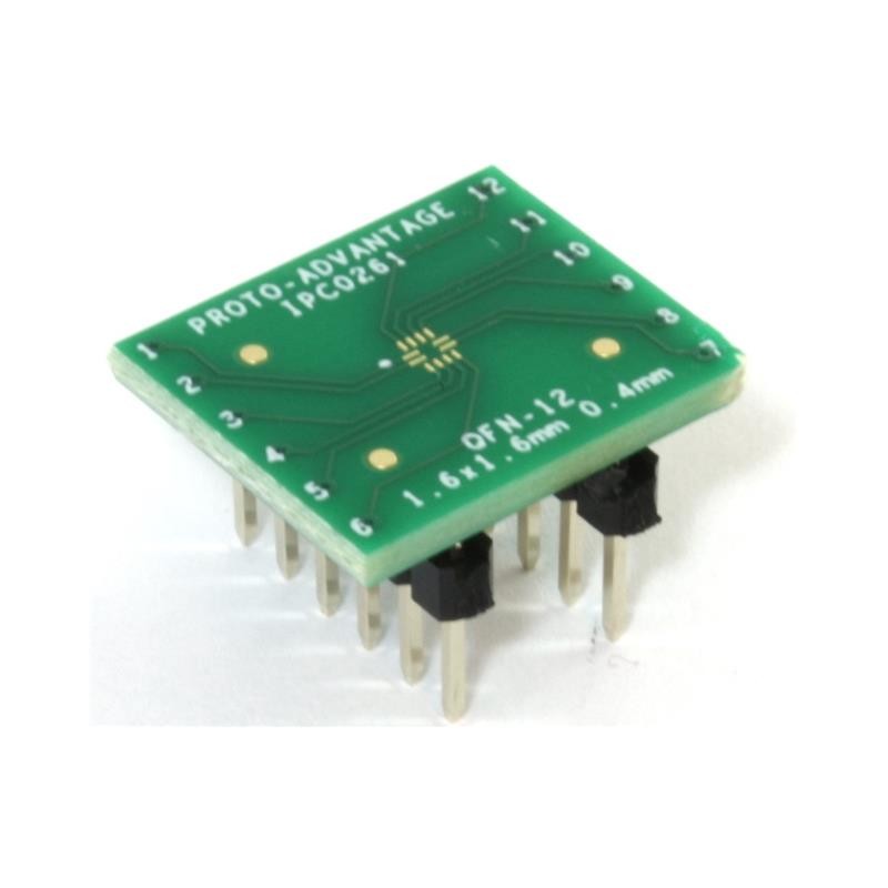 1 pcs : IPC0261 - QFN-12 TO DIP-12 SMT ADAPTER (0.