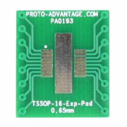 1 pcs : PA0193 - TSSOP-16-EXP-PAD TO DIP-16 SMT
