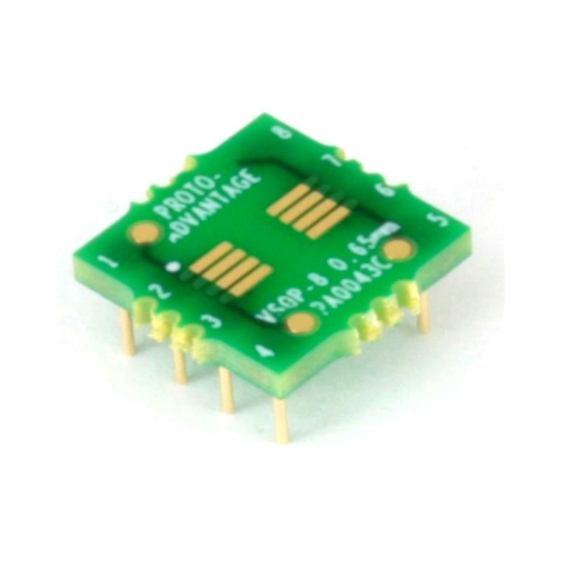 1 pcs : PA0043C - VSOP-8 TO DIP-8 SMT ADAPTER (0.6