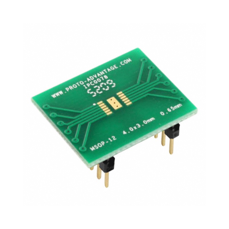 1 pcs : IPC0078 - MSOP-12 TO DIP-16 SMT ADAPTER