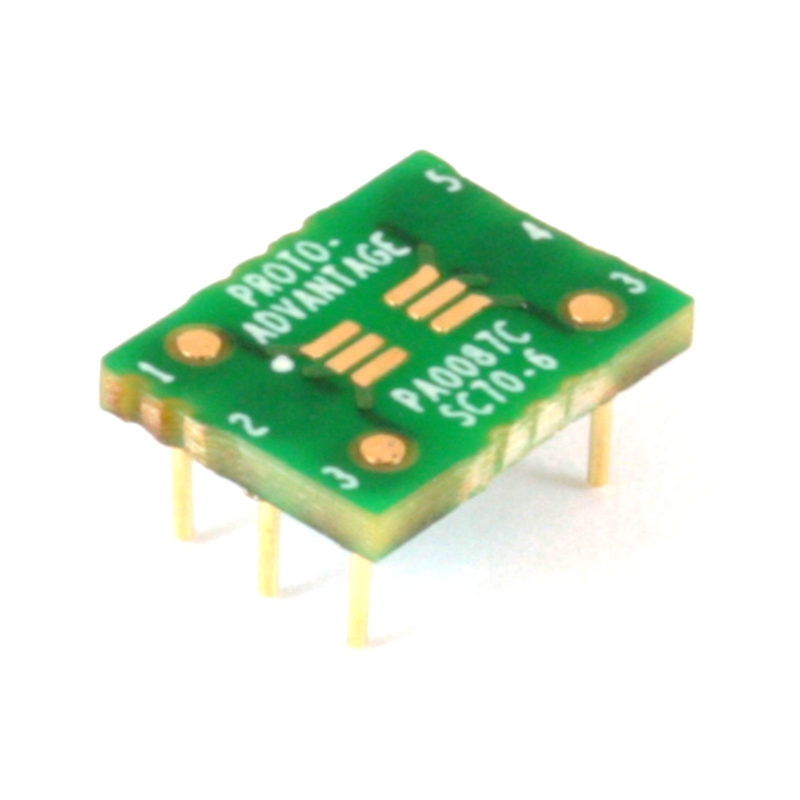 1 pcs : PA0087C - SC70-6 TO DIP-6 SMT ADAPTER (0.6