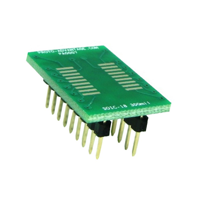 1 pcs : PA0007 - SOIC-18 TO DIP-18 SMT ADAPTER