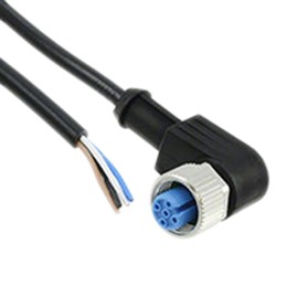1 pcs - TE Connectivity Right Angle Female 4 way M12 to Unterminated Sensor Actuator Cable, 1.5m
