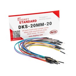 1 pcs : DKS-20MM-20 - 20-PACK MULTI-COLOR JUMPER WIRES