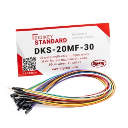 1 pcs : DKS-20MF-30 - 20-PACK MULTI-COLOR JUMPER WIRES