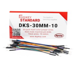 1 pcs : DKS-30MM-10 - 30-PACK MULTI-COLOR JUMPER WIRES