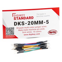 1 pcs : DKS-20MM-5 - 20-PACK MULTI-COLOR JUMPER WIRES