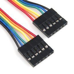 1 pcs : PRT-10366 - JUMPER WIRE 0.1' 6-PIN 4'