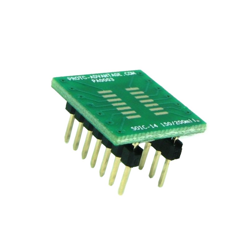 1 pcs : PA0003 - SOIC-14 TO DIP-14 SMT ADAPTER
