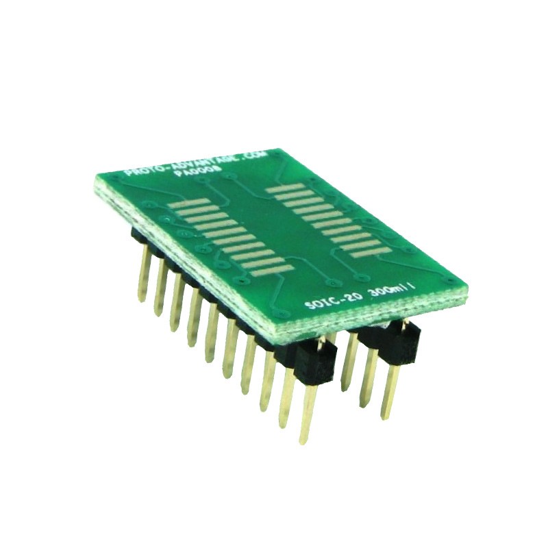 1 pcs : PA0008 - SOIC-20 TO DIP-20 SMT ADAPTER