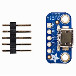1 pcs : 1833 - USB MICRO-B BREAKOUT BOARD