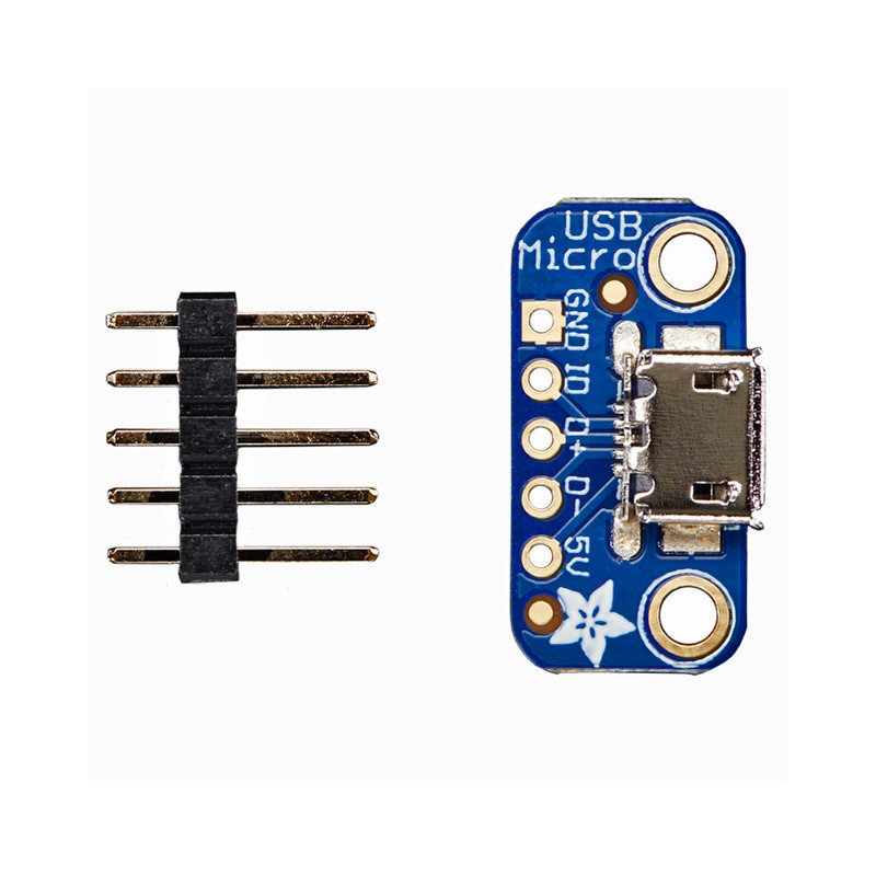1 pcs : 1833 - USB MICRO-B BREAKOUT BOARD