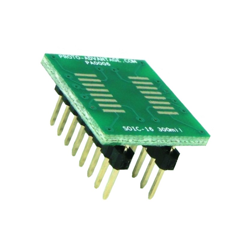 1 pcs : PA0006 - SOIC-16 TO DIP-16 SMT ADAPTER