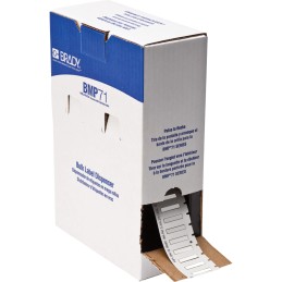 1 Box of 2500 - Brady B-342 Black on White Heatshrink Labels, 25.40 mm Width, 4.62mm Label Length, 25.4mm Label Width