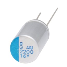1 pcs - CHEMI-CON 680μF Through Hole Polymer Capacitor, 20V
