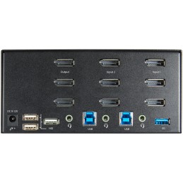 1 pcs - StarTech.com 2 Port 3 USB DisplayPort KVM Switch, 3.5 mm Stereo 3480 x 2160 Maximum Resolution