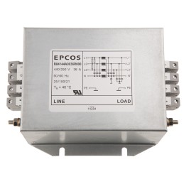 1 pcs - EPCOS, B84144A*R000 36A 440 V ac 50 - 60Hz, Flange Mount EMC Filter, Tab 3 Phase