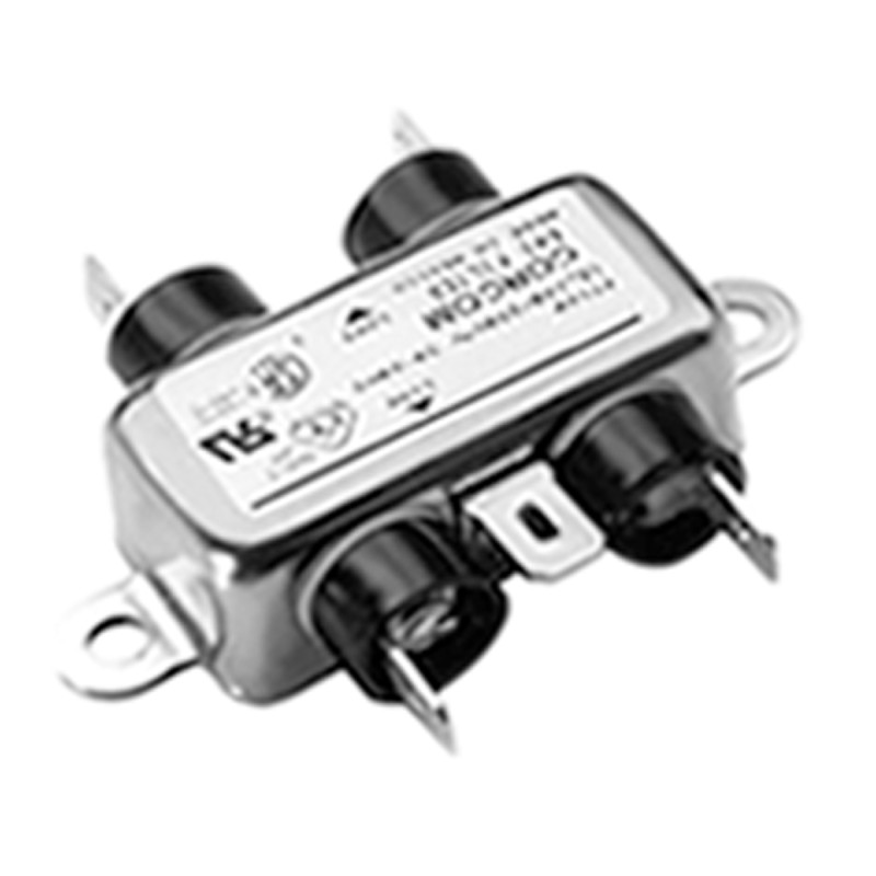 1 pcs - TE Connectivity, Corcom B 10A 250 V ac 50Hz, Flange Mount RFI Filter, Fast-On, Single Phase