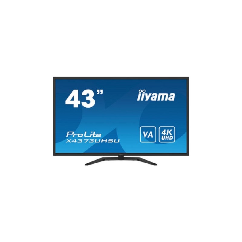 1 pcs - iiyama ProLite X4373UHSU-B1 43in LCD Computer Monitor, 3840 x 2160 Pixels
