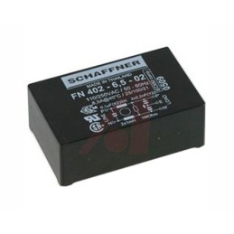 1 pcs - Schaffner, FN402 6.5A 250 V ac 400Hz, PCB Mount EMI Filter, Pin, Single Phase
